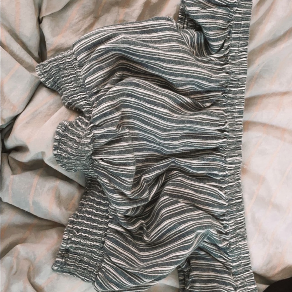 Of the shoulder stripe crop top size: M